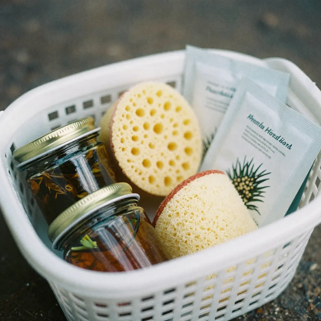 Zero-waste gift basket display